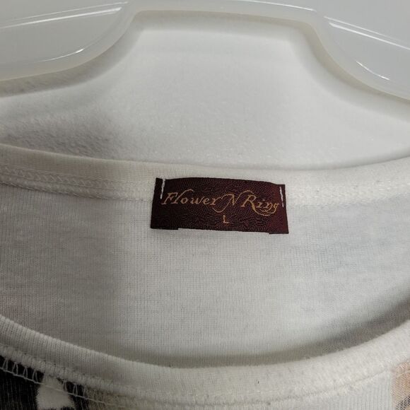 Vintage cyber y2k Paris landscape grunge art to wear 3/4 sleeve top size large - Picture 4 of 9